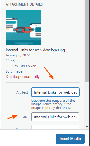 image alt title tags for web developer