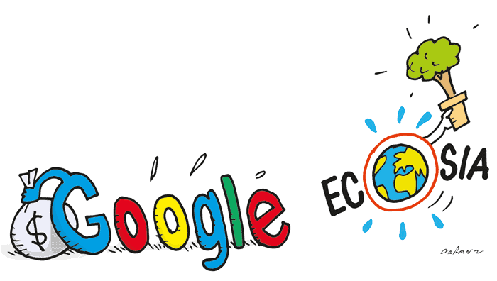 Ecosia VS Google search engine