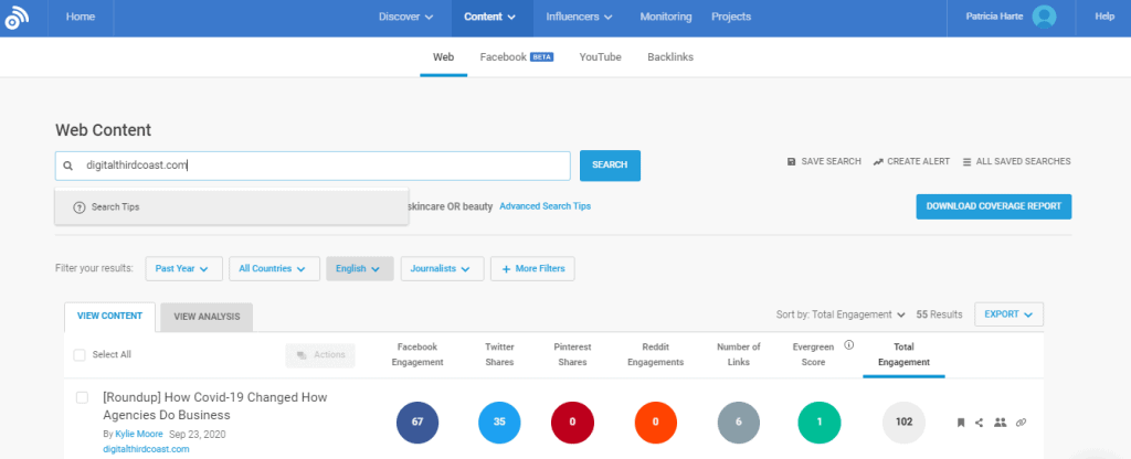 buzzsumo backlink checker tool