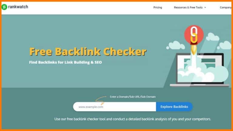Rankwatch free backlinks checker tool