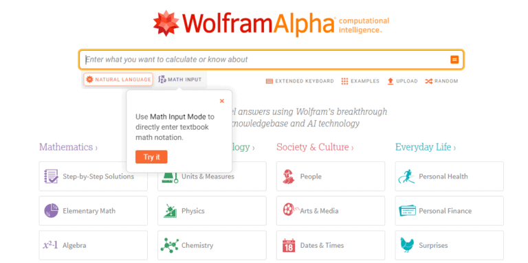 WolfRamAlpha search engine