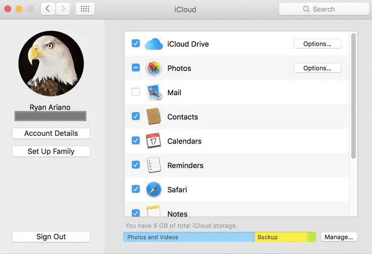 log in to iCloud on your Mac