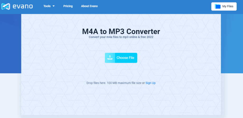 Evano-m4a-to-mp3-converter-online