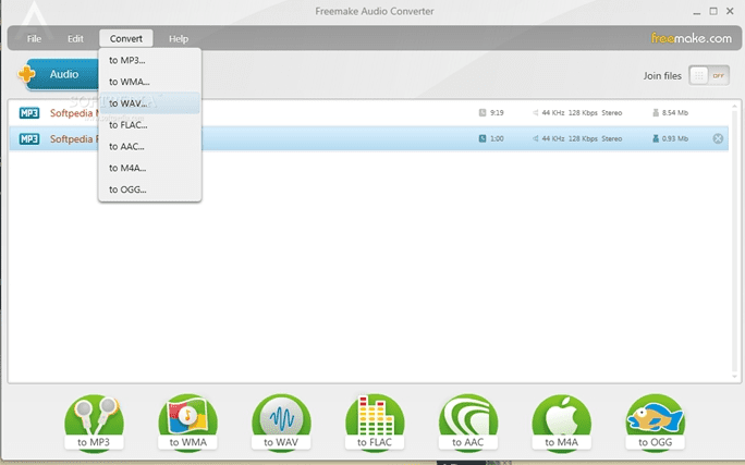 convert M4A to MP3 on Freemake Audio Converter