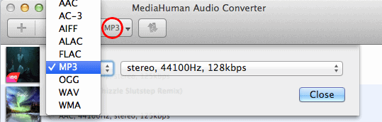 convert m4a to mp3 MediaHuman