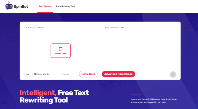spinbot.com Paraphrasing Tool