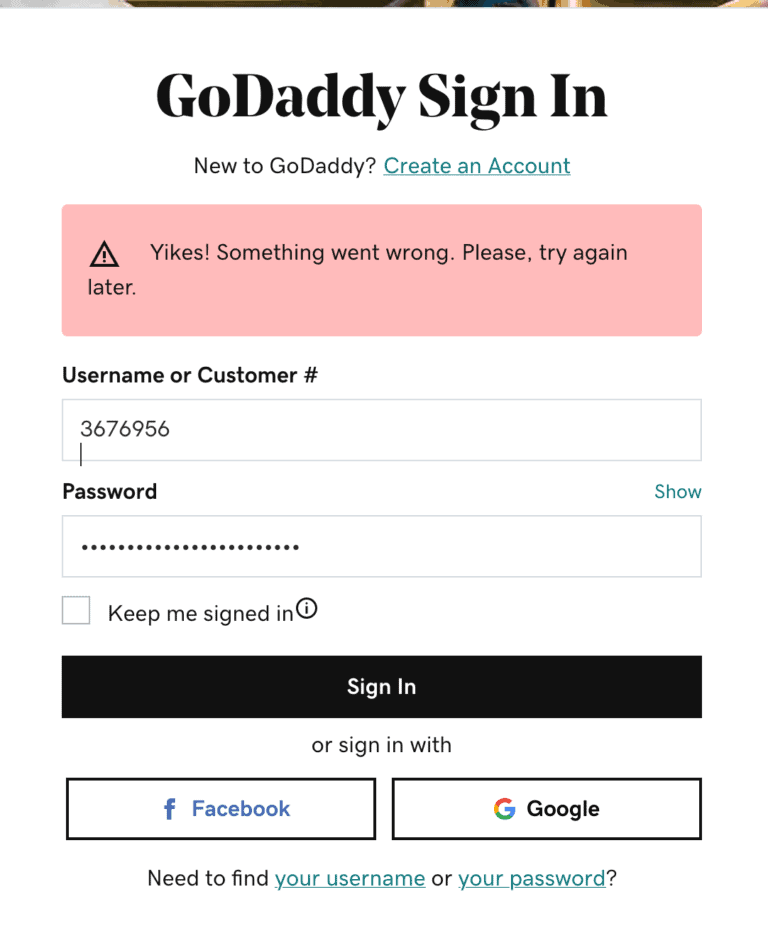 Why can't I log in to my GoDaddy account?