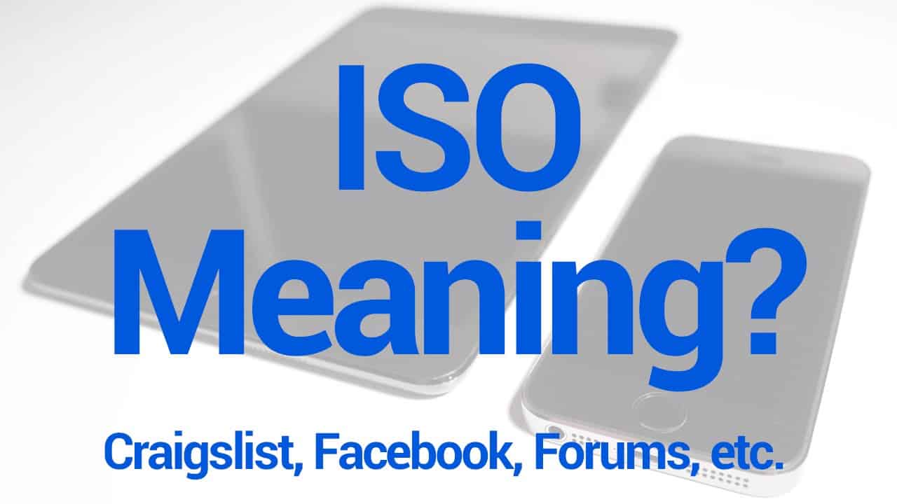 ISO MEANING on Facebook
