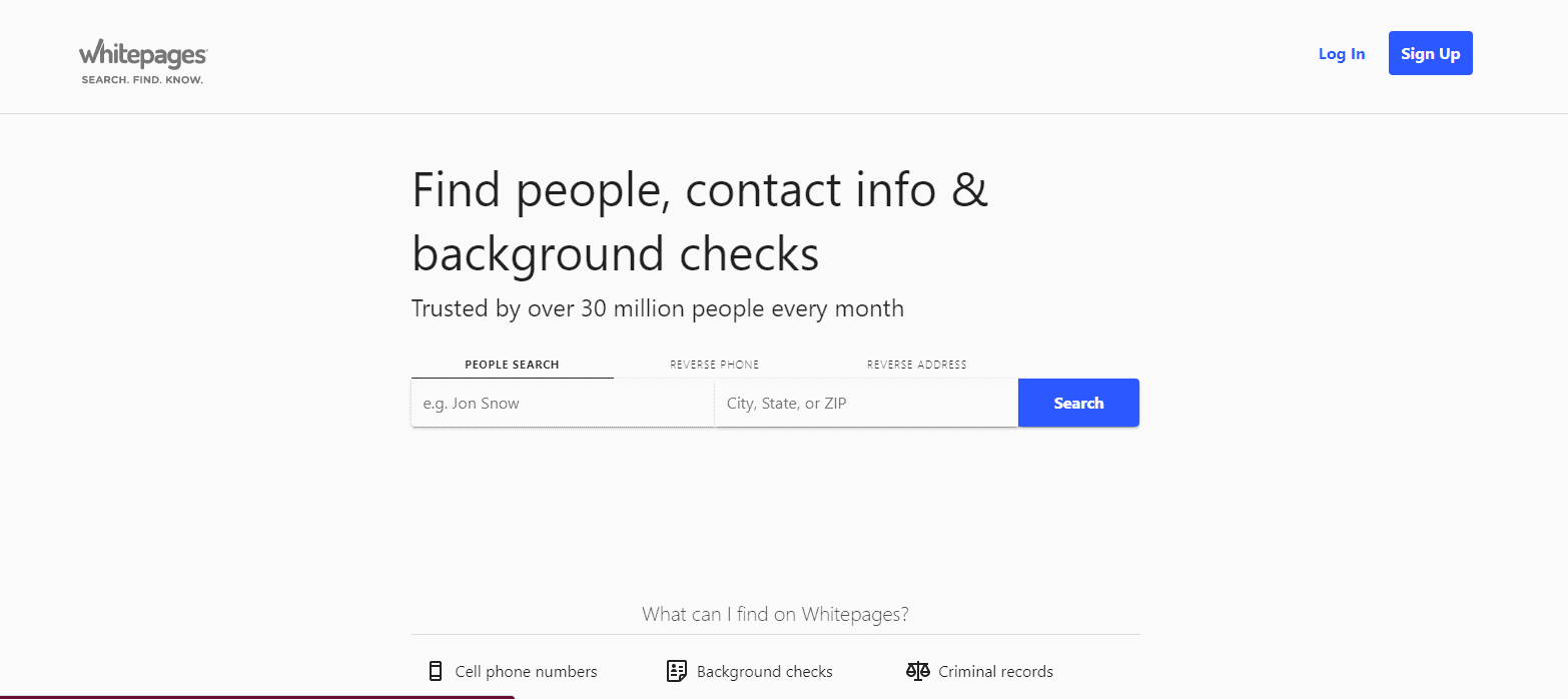 whitepages - Fast People Search Alternative