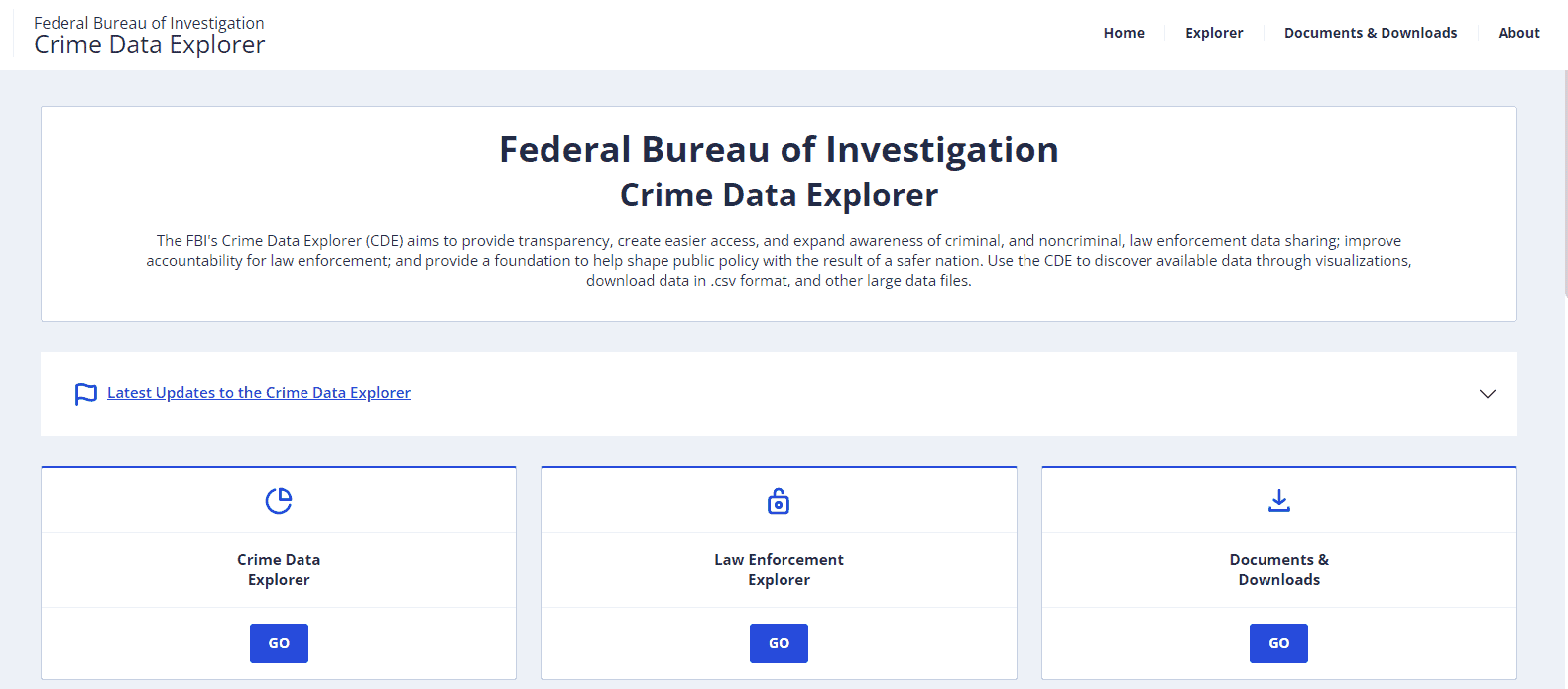 FBI's Crime Data Explorer