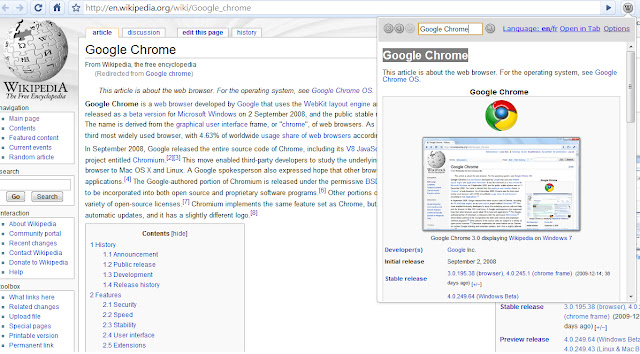 Lookup Companion for Wikipedia tab extension