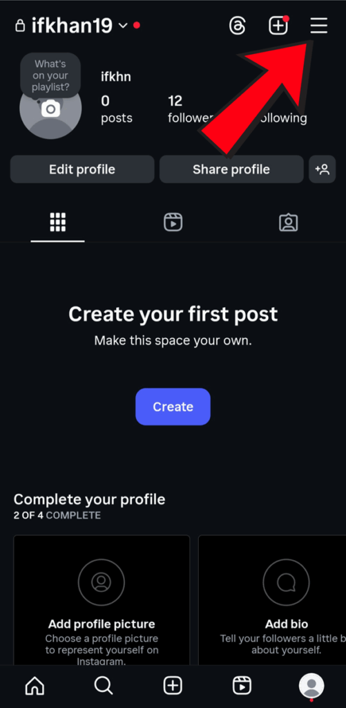 Access Instagram Settings