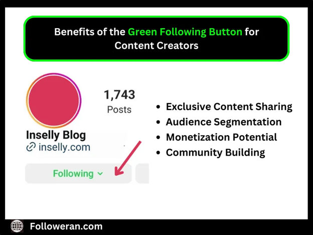 How to Get the Green Following Button on Someone's Profile