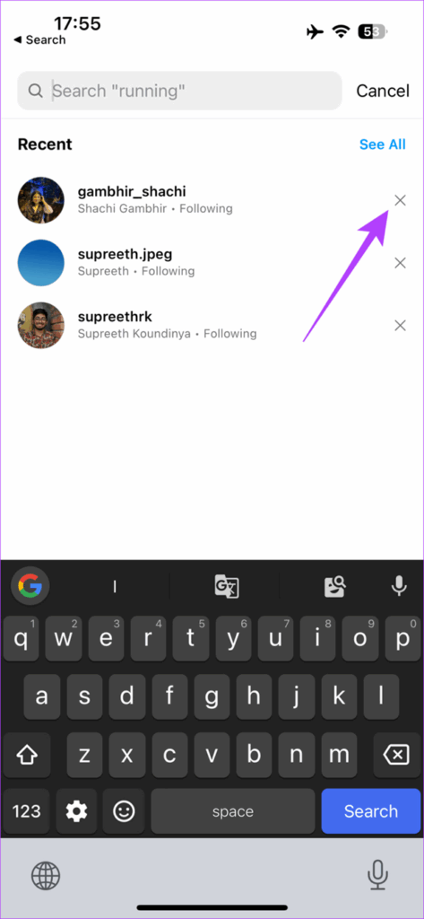 Method 3 – Remove Individual Suggestions While Typing