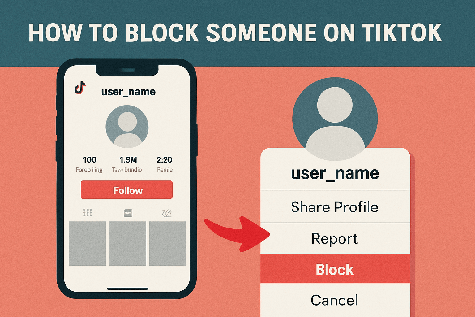 Blocking someone on TikTok