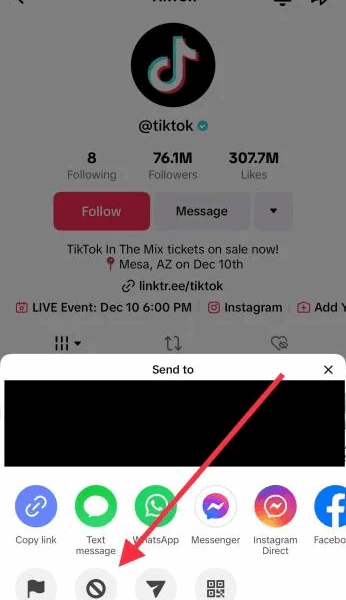 How to Block Someone on TikTok from Their Profile