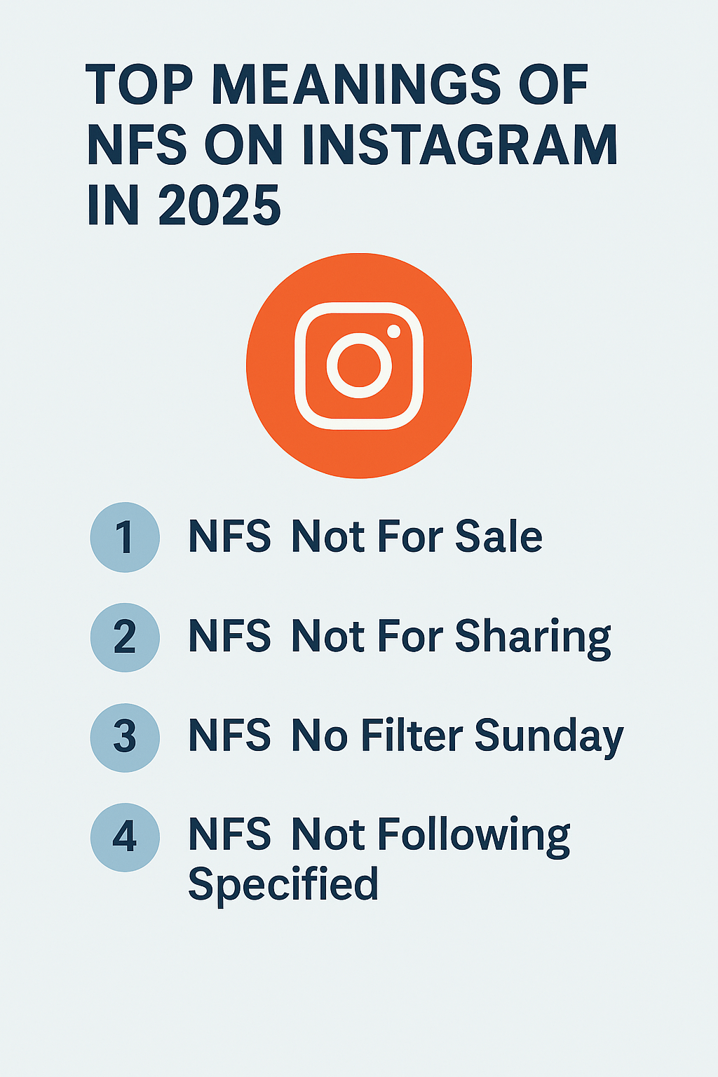 Top Meanings of NFS on Instagram
