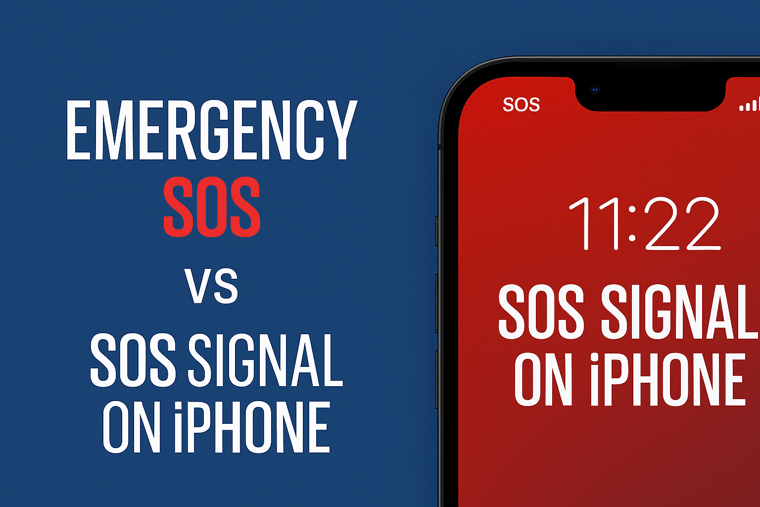Emergency SOS vs SOS Signal on iPhone
