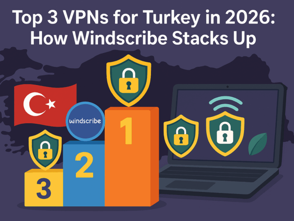 Top 3 VPNs for Turkey in 2026: How Windscribe Stacks Up