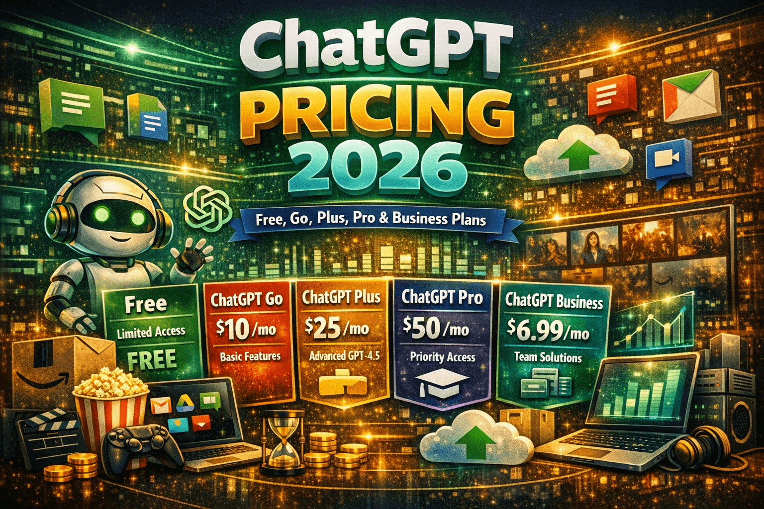 ChatGPT Pricing 2026 – Free, Go, Plus, Pro & Business Plans