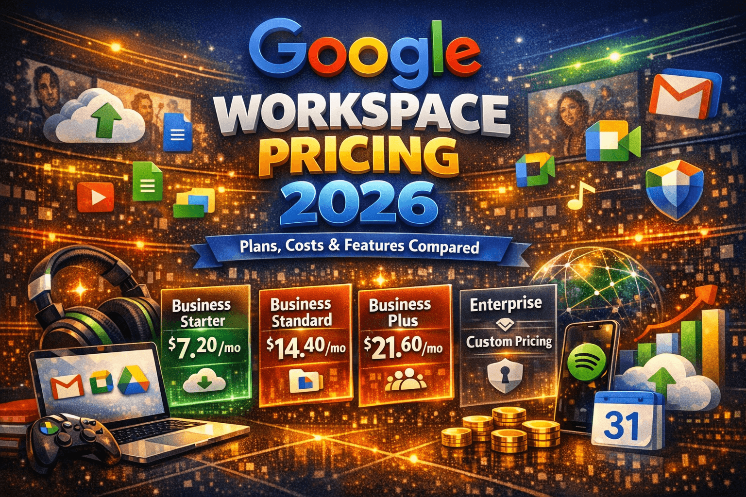 Google Workspace Pricing 2026 – Plans, Costs & Features Compared