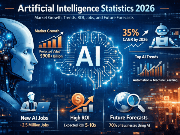Artificial Intelligence Statistics 2026: Market Growth, Trends, ROI, Jobs, and Future Forecasts