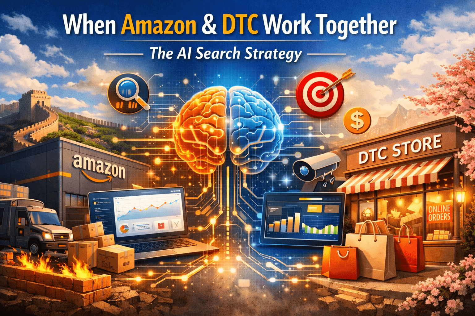 When Amazon and DTC Work Together: The AI Search Strategy Smart Brands Use to Dominate Both Channels