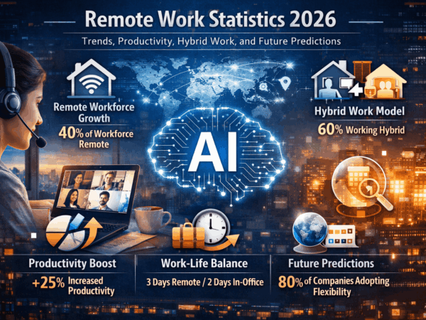 Remote Work Statistics 2026: Trends, Productivity, Hybrid Work, and Future Predictions