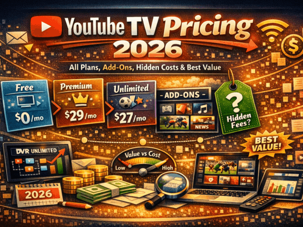 YouTube TV Pricing 2026: All Plans, Add-Ons, Hidden Costs & Best Value