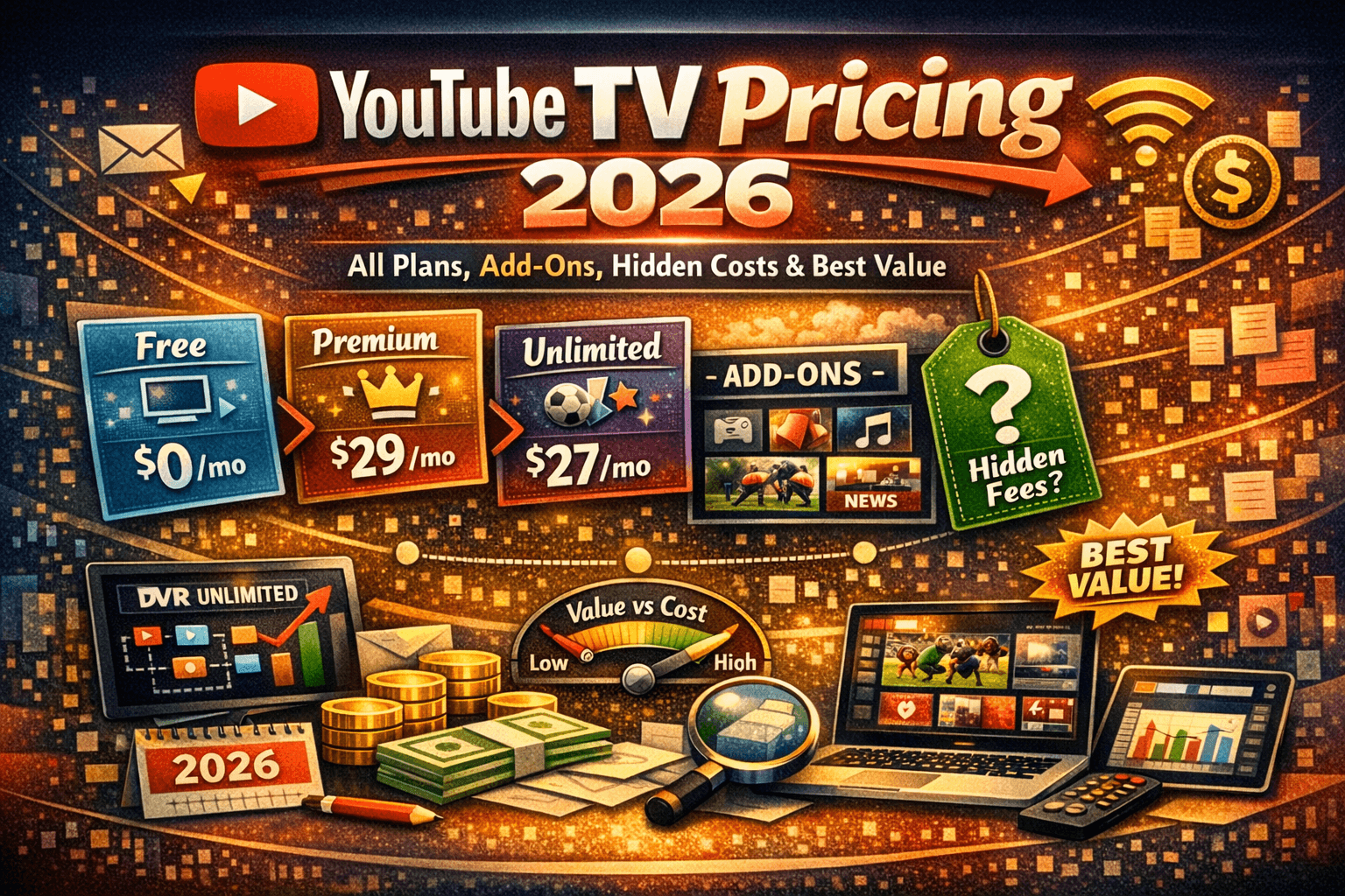YouTube TV Pricing 2026: All Plans, Add-Ons, Hidden Costs & Best Value