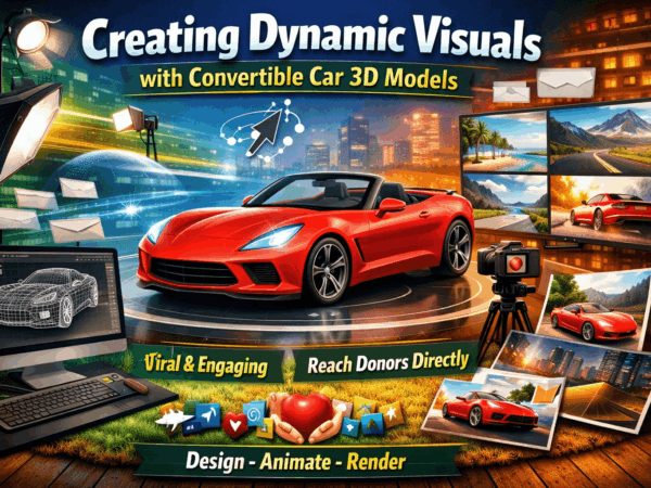 Creating Dynamic Visuals with Convertible Car 3D Models