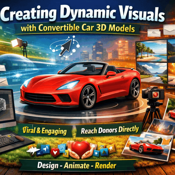 Creating Dynamic Visuals with Convertible Car 3D Models