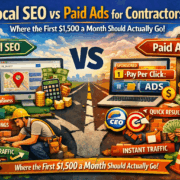 Local SEO vs Paid Ads for Contractors Where the First $1,500 a Month Should Actually Go