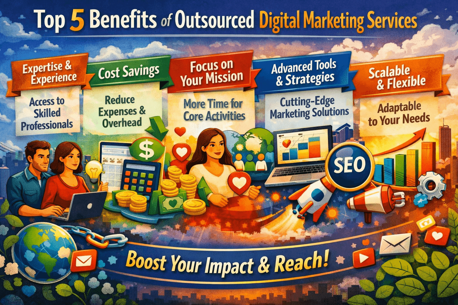 Top 5 Benefits of Outsourced Digital Marketing Services 