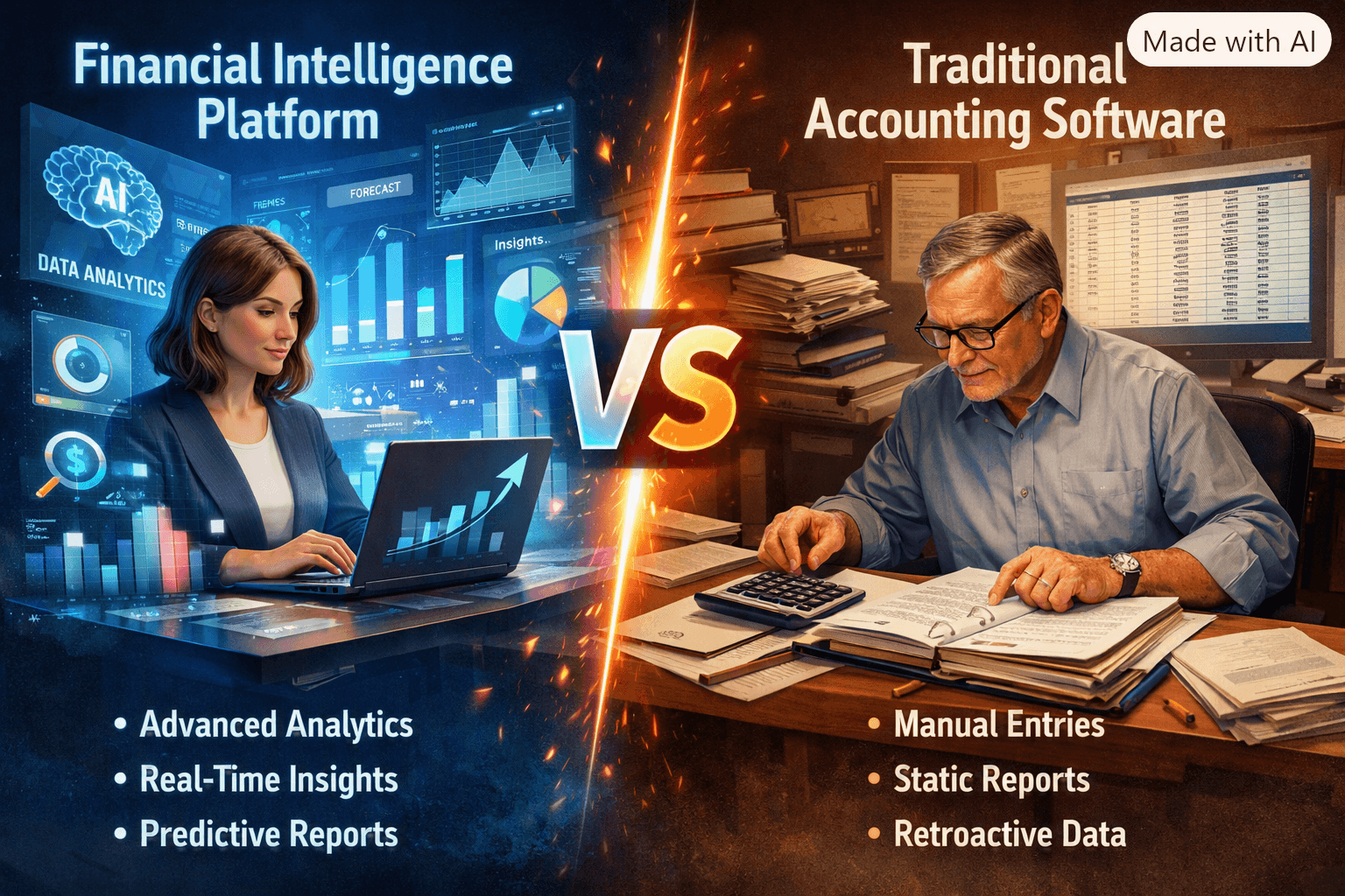 Financial Intelligence Platform vs Traditional Accounting Software: Which Enhances Financial Reporting?