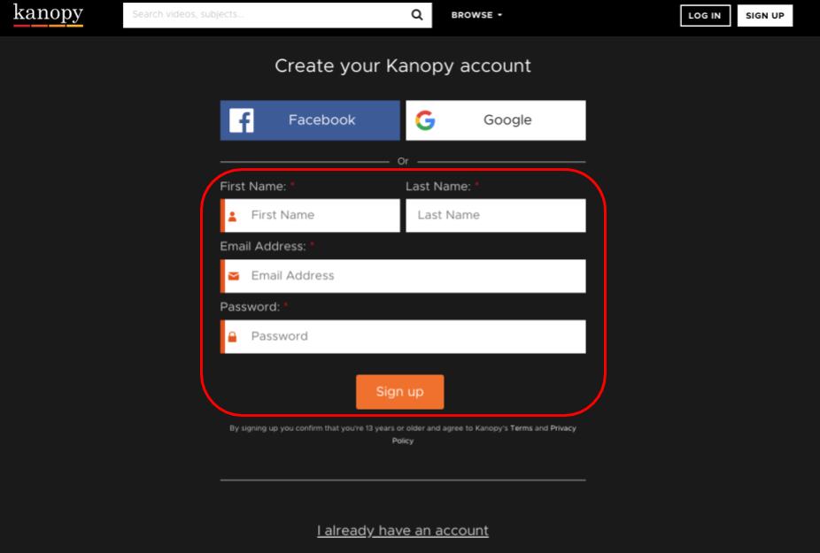 How to Create a Kanopy Account